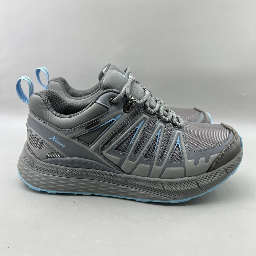 Xelero Steadfast Trail Walking Shoes Women Size 9.5 Gray Blue Comfort Sneakers